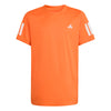 Adidas Boys' Club 3 Stripes Tee (Pure Orange)