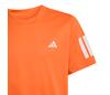 Adidas Boys' Club 3 Stripes Tee (Pure Orange)