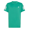 Adidas Boys' Club 3 Stripes Tee (Semi Court Green)