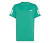 Adidas Boys' Club 3 Stripes Tee (Semi Court Green)