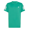 Adidas Boys' Club 3 Stripes Tee (Semi Court Green) Adidas