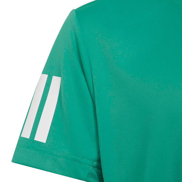 Adidas Boys' Club 3 Stripes Tee (Semi Court Green)