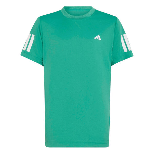 Adidas Boys' Club 3 Stripes Tee (Semi Court Green)