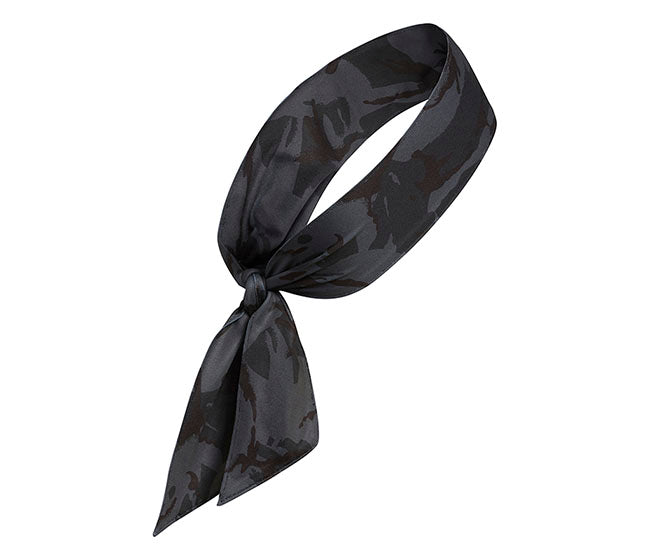 Adidas Alphaskin Print Tie Headband (Grey Camo/Black)