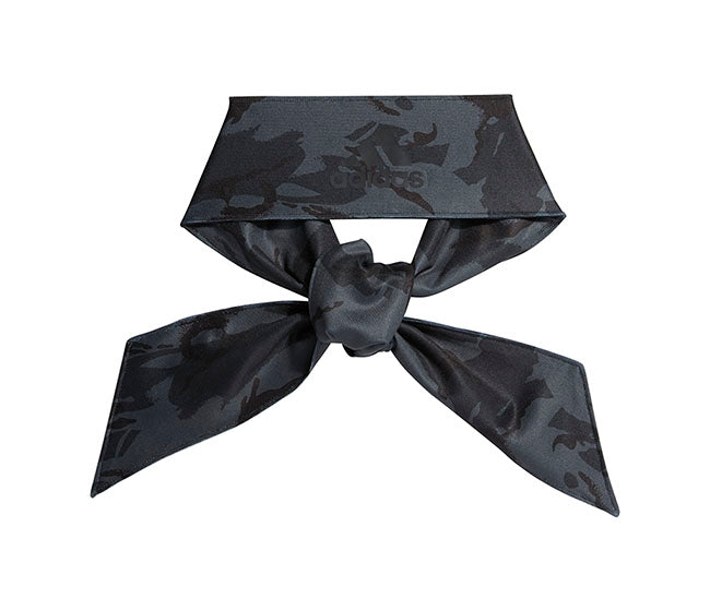 Adidas Alphaskin Print Tie Headband (Grey Camo/Black)