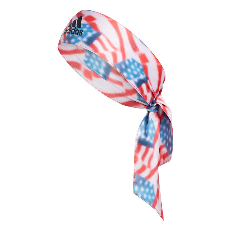 Adidas Alphaskin Americana Aop Tie Headband (Red/White/Blue)