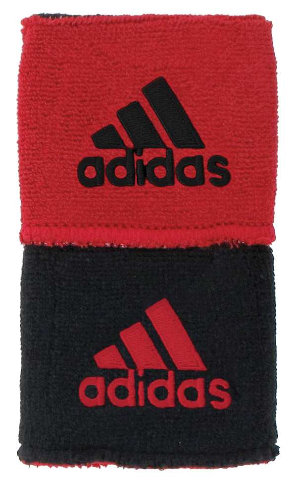 Adidas Interval Reversible Wristband-Small (Red/Black)