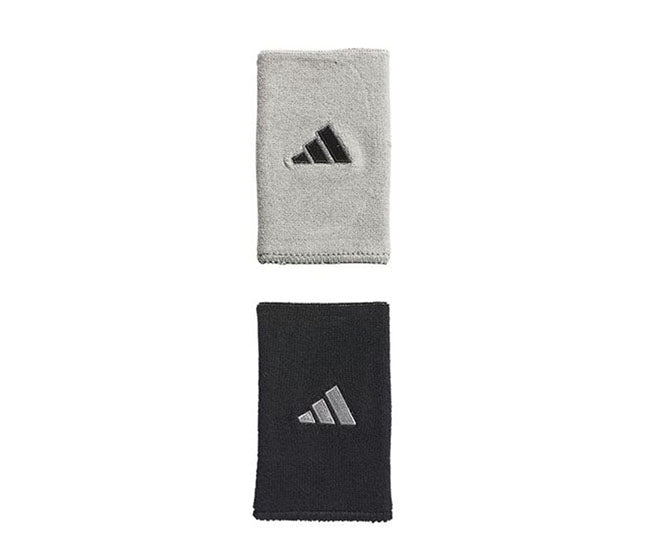 Adidas Interval Large Reversible 2.0 Wristbands (Black/Grey)