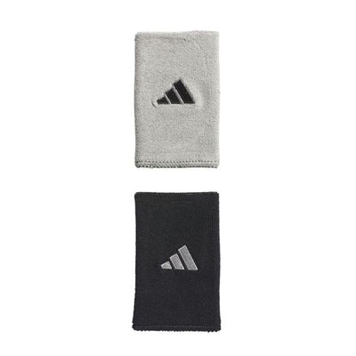 Adidas Interval Large Reversible 2.0 Wristbands (Black/Grey)