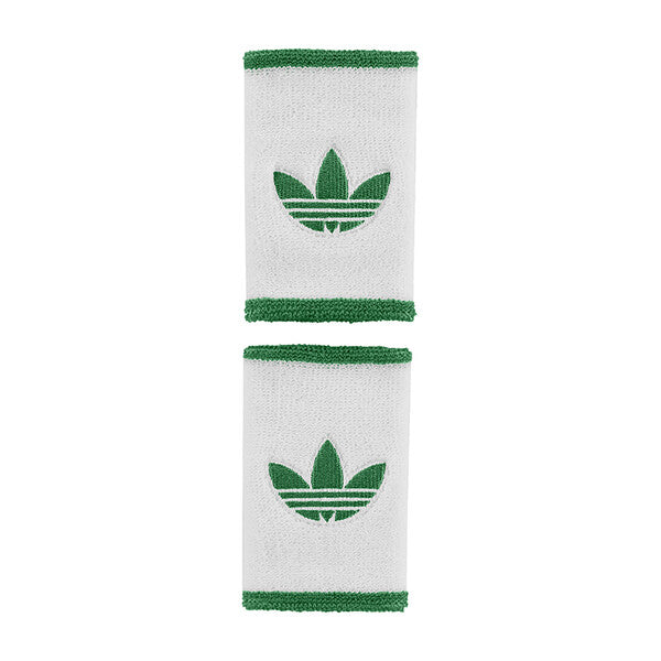 Adidas Tennis Large Wristbands (2X) (White/Green)