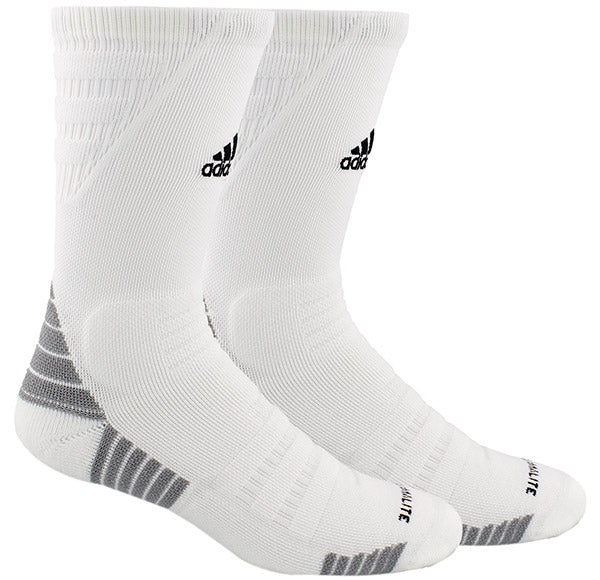 Adidas Alphaskin Max Cushioned Crew-Large (1X) (White)