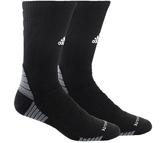 Adidas Alphaskin Max Cushioned Crew-Large (1X) (Black)