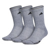 Adidas Men'S Cushioned Ii Crew 3 Pack (M) (Grey)