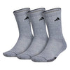 Adidas Men'S Cushioned Ii Crew 3 Pack (M) (Grey)