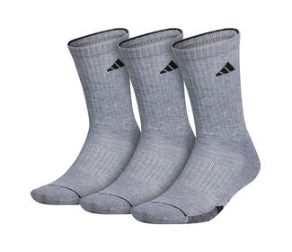 Adidas Men'S Cushioned Ii Crew 3 Pack (M) (Grey)