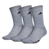Adidas Men'S Cushioned Ii Crew 3 Pack (M) (Grey)