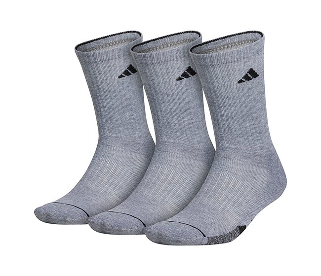 Adidas Men'S Cushioned Ii Crew 3 Pack (M) (Grey)