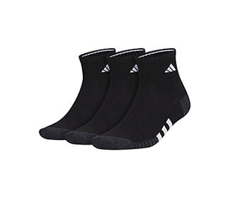 Adidas Men'S Cushioned 3.0 Quarter 3-Pack (Black)