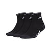 Adidas Men'S Cushioned 3.0 Quarter 3-Pack (Black)