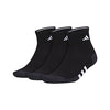 Adidas Men'S Cushioned 3.0 Quarter 3-Pack (Black)