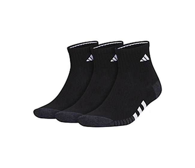 Adidas Men'S Cushioned 3.0 Quarter 3-Pack (Black)