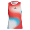 Adidas Girls Match Primeblue Tank (White/Red)