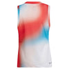 Adidas Girls Match Primeblue Tank (White/Red)