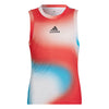 Adidas Girls Match Primeblue Tank (White/Red)