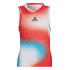 Adidas Girls Match Primeblue Tank (White/Red)