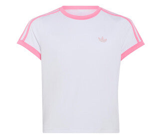 Adidas Girls' Classics Tee (White/Pink)