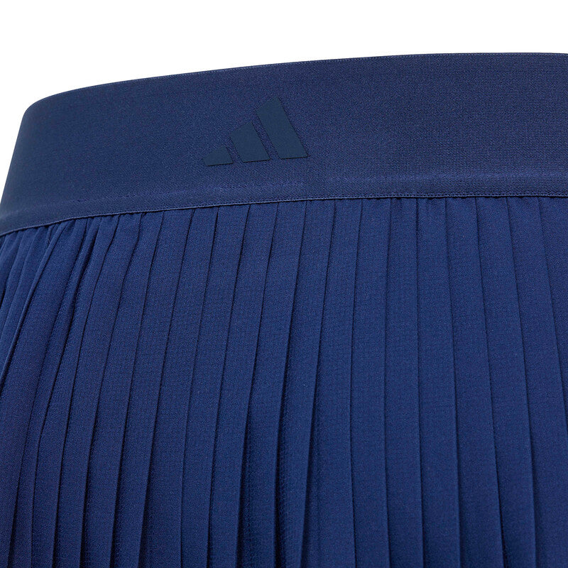 Adidas Girls' Club Pleated Skirt (Dark Blue)