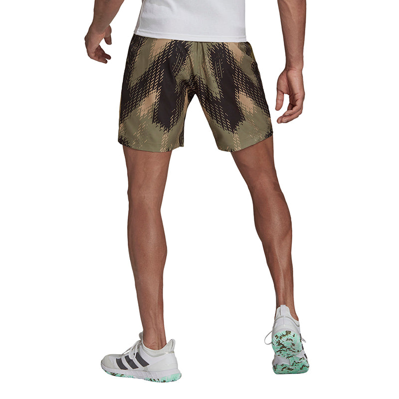Adidas Printed Primeblue 7" Short (M) (Olive)