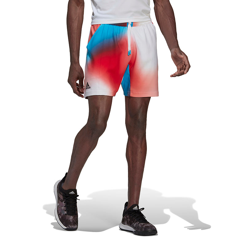 Adidas Melbourne Printed 7" Short (M) (White/Red)