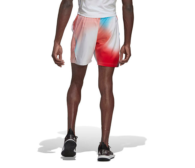Adidas Melbourne Printed 7" Short (M) (White/Red)