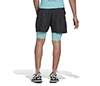 Adidas Paris 2-In-1 Short (M) (Grey/Aqua)
