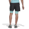 Adidas Paris 2-In-1 Short (M) (Grey/Aqua)