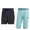 Adidas Paris 2-In-1 Short (M) (Grey/Aqua)
