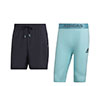 Adidas Paris 2-In-1 Short (M) (Grey/Aqua)