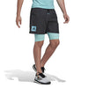 Adidas Paris 2-In-1 Short (M) (Grey/Aqua)