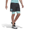 Adidas Paris 2-In-1 Short (M) (Grey/Aqua)