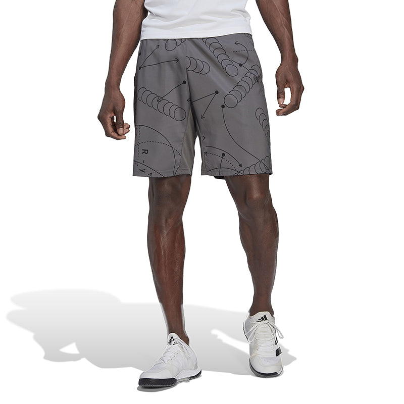 Adidas Club Graphic 9" Short (M) (Grey)