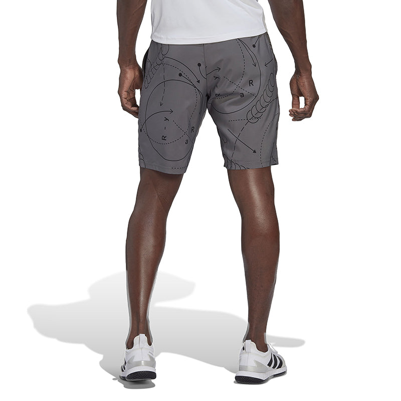 Adidas Club Graphic 9" Short (M) (Grey)