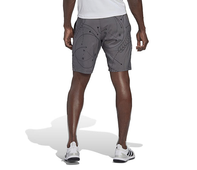 Adidas Club Graphic 9" Short (M) (Grey)