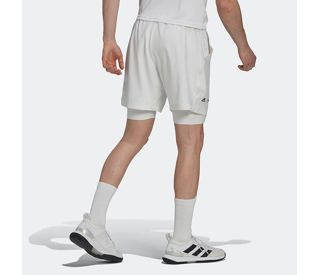 Adidas London 2-In-1 Short 7" (M) (White)