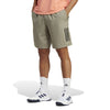 Adidas Club 3 Stripe 9" Short (M) (Silver Pebble)