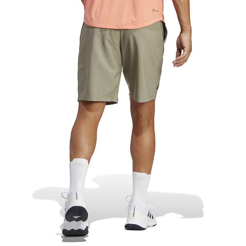 Adidas Club 3 Stripe 9" Short (M) (Silver Pebble)