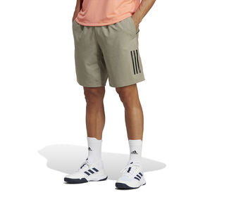 Adidas Club 3 Stripe 9" Short (M) (Silver Pebble)