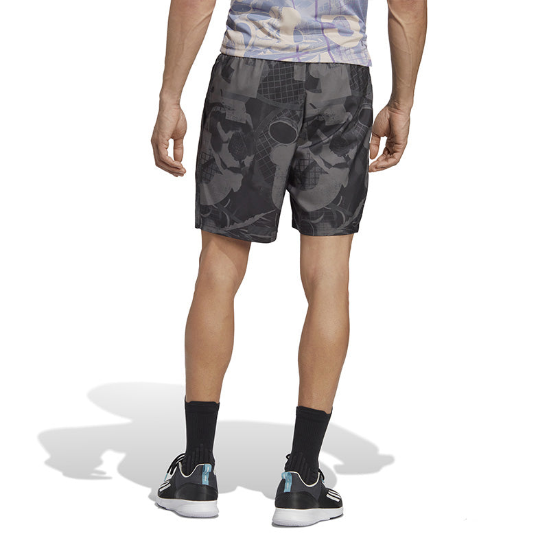 Adidas Club Graphic 7" Short (M) (Grey/Black)