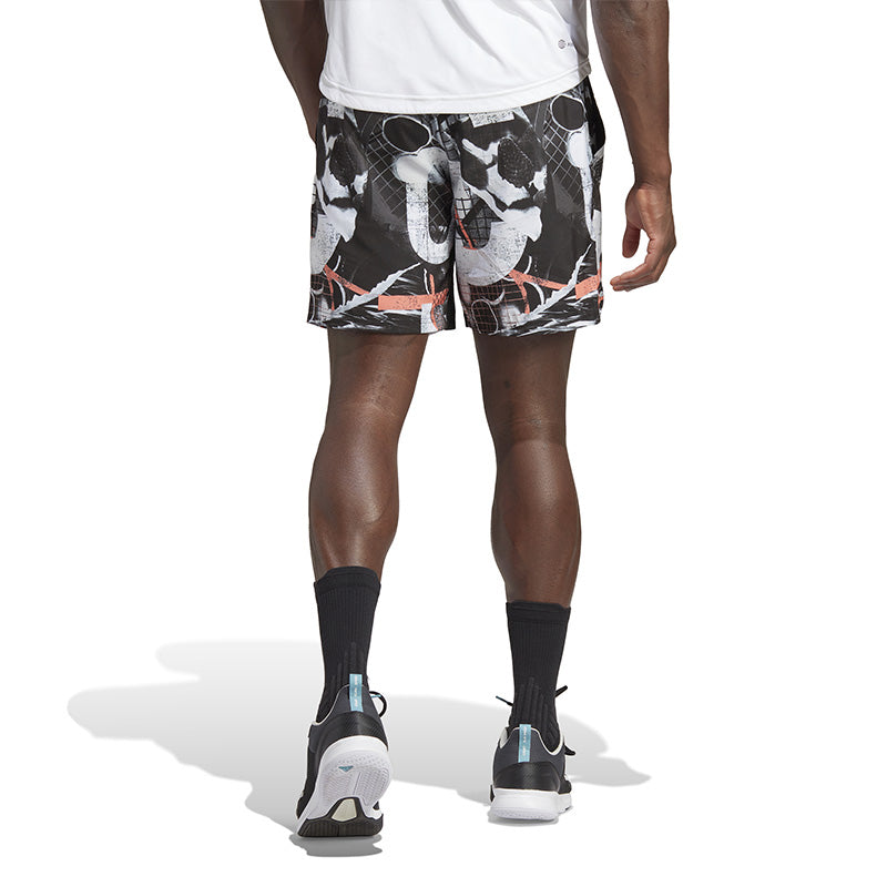 Adidas Club Graphic 7" Short (M) (White/Black)