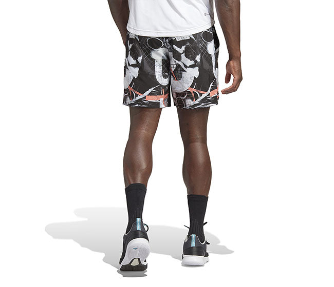 Adidas Club Graphic 7" Short (M) (White/Black)